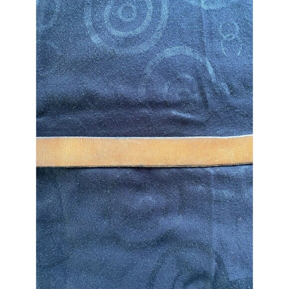 Vintage 60’s/70’s Leather Belt With Double Solid Brass Buckle. Daisy Cutout. OS. - Picture 12 of 15